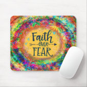 Inspiration Boho farbenfroher Glaube über Angst Mousepad (Mit Mouse)