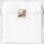 Inspiration Book Lover Quadratischer Aufkleber (Tasche)