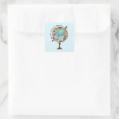Inspiration Book Lover Quadratischer Aufkleber (Tasche)