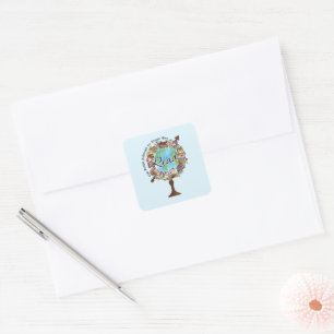 Inspiration Book Lover Quadratischer Aufkleber
