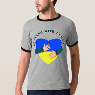 Inspiration Botschaft Wir stehen mit der Ukraine T T-Shirt