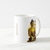 Inspiration Buddha Motivation Weiß Kaffeetasse (VorderseiteRechts)