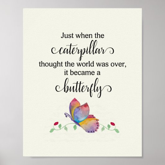 Inspiration Butterfly Wall Art Poster (Vorne)