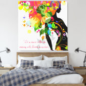 Inspiration Butterfly Wrapped Canvas Leinwanddruck (Insitu (Schlafzimmer))