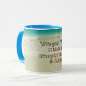 Inspiration Carvour Ihre Segnungen in Stone Zitat Tasse (Vorderseite Links)