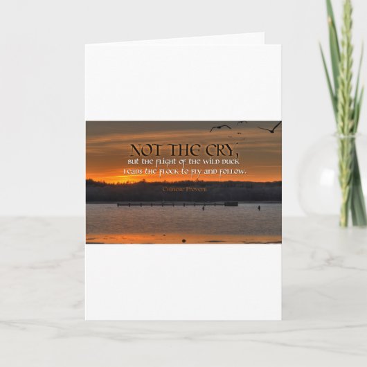 Inspiration — Chinesisches Sprichwort Karte (Vorderseite)