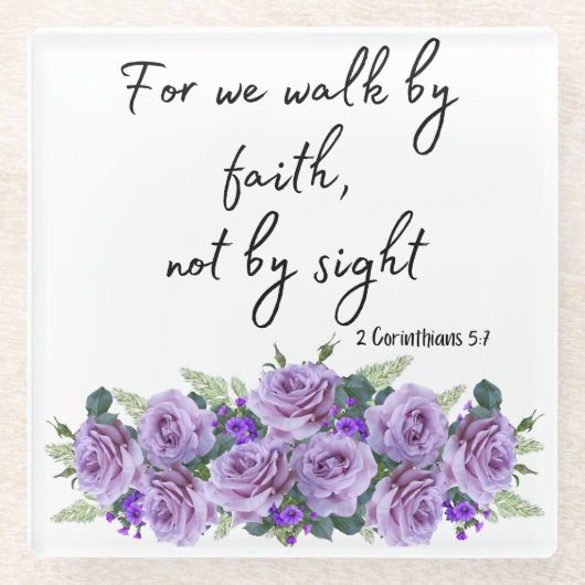 Inspiration Christlich Bibelverse Glasuntersetzer (Vorderseite)