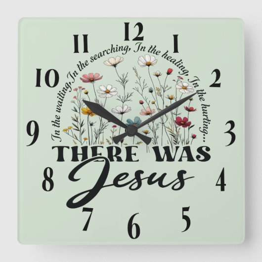 Inspiration Christlich Bibelverse Quadratische Wanduhr (Vorderseite)