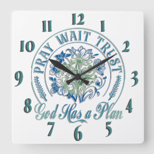 Inspiration Christlich Bibelverse Quadratische Wanduhr