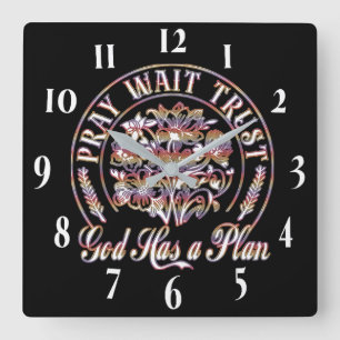Inspiration Christlich Bibelverse Quadratische Wanduhr