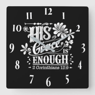 Inspiration Christlich Bibelverse Quadratische Wanduhr