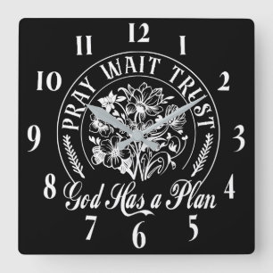 Inspiration Christlich Bibelverse Quadratische Wanduhr