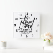 Inspiration Christlich Bibelverse Quadratische Wanduhr (Zuhause)