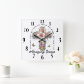 Inspiration Christlich Bibelverse Quadratische Wanduhr (Zuhause)