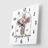 Inspiration Christlich Bibelverse Quadratische Wanduhr (Winkel)