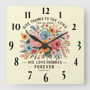 Inspiration Christlich Bibelverse Quadratische Wanduhr