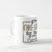 Inspiration Christlich geben Dank an den Herrn Kaffeetasse (Vorderseite Links)