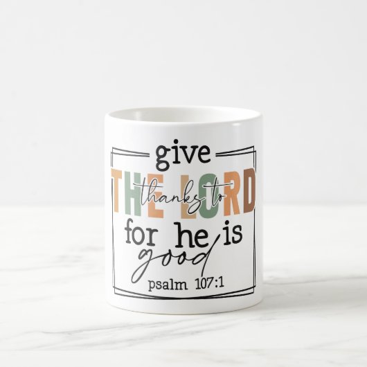 Inspiration Christlich geben Dank an den Herrn Kaffeetasse (Mittel)