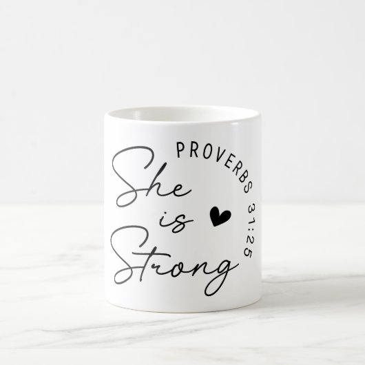 Inspiration Christlich ist sie stark Kaffeetasse (Mittel)