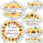 Inspiration Christlich Joy Scripture Sunblumen S Aufkleber (Vorderseite)