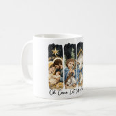 Inspiration Christlich Ließ uns Adore Ihn Kaffeetasse (Vorderseite Links)