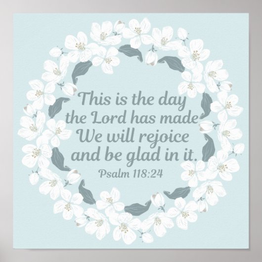 Inspiration Christlich Psalm 118:24 Freude Poster (Vorne)