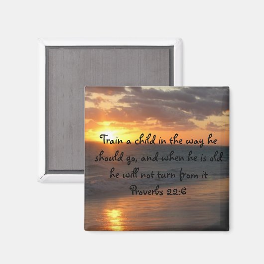 Inspiration Christlich SUNSET Scripting Art Zitat Magnet (Vorderseite/Rückseite)