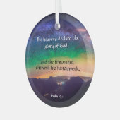 Inspiration Christlich Verse Night Sky Weihnachten Ornament Aus Glas (Vorderseite links)