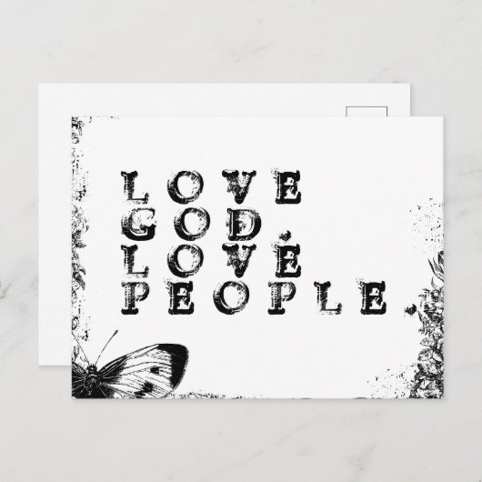 Inspiration Christliche Liebe Gott Liebe Menschen  Postkarte (Vorne/Hinten)