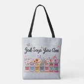 Inspiration Christliches Sprichwort Tasche (Rückseite)