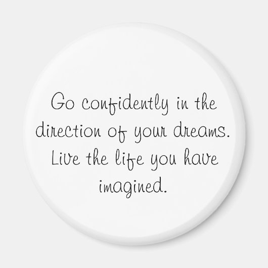 Inspiration Confidence zitiert Magnete Geschenke Magnet (Vorne)