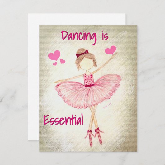 Inspiration Dancer Ballet Card Personalisieren (Vorne/Hinten)