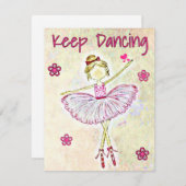 Inspiration Dancer Ballet Card Personalisieren (Vorne/Hinten)