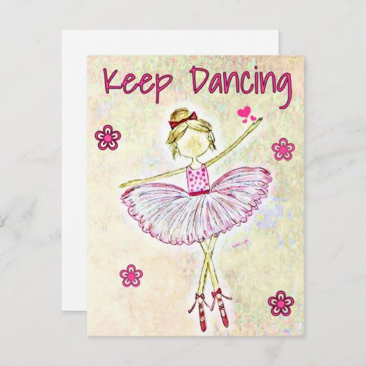 Inspiration Dancer Ballet Card Personalisieren (Vorne/Hinten)