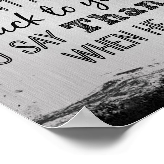 Inspiration danke Gott Zitat Poster (Ecke)