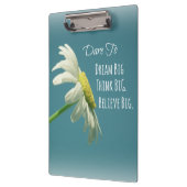 Inspiration Dare to Dream Big Quote Klemmbrett (Links)