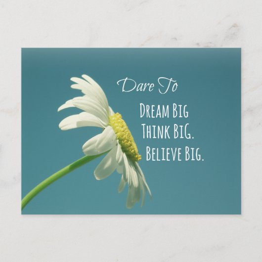 Inspiration Dare to Dream Big Quote Postkarte (Vorderseite)