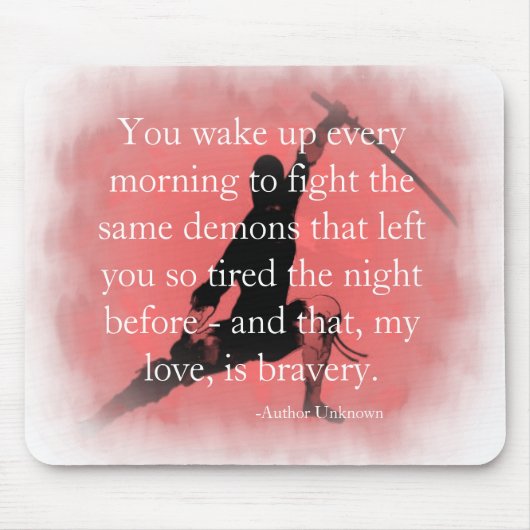 Inspiration, das ist Mut Zitat Mousepad (Vorne)