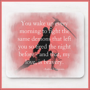 Inspiration, das ist Mut Zitat Mousepad