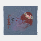 Inspiration Das Leben ist schön Fleecedecke (Vorderseite (Horizontal))