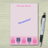 Inspiration denken Sie außerhalb der Box rosa Post-it Klebezettel