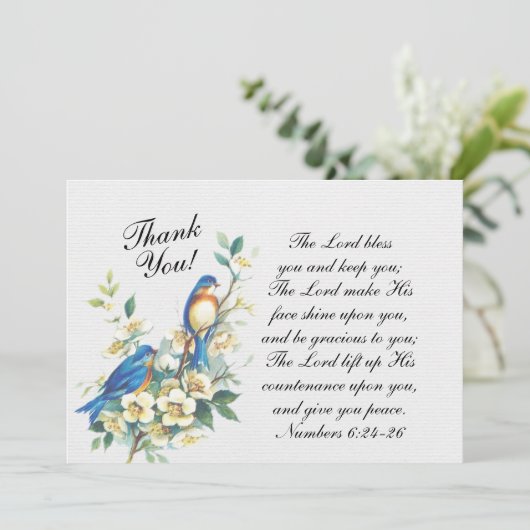 Inspiration der Herr segne Sie, Zahlen 6:24-26 Dankeskarte (Stehend Vorderseite)