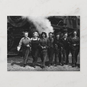 Inspiration des Ersten Weltkriegs Frauen Eisenbahn Postkarte