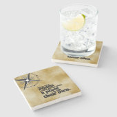 Inspiration diejenigen, die Roam ... Steinuntersetzer (Seitenansicht)