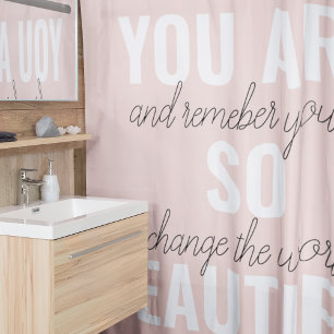 Inspiration Du Bist So Schön Positives Zitat Duschvorhang