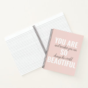Inspiration Du Bist So Schön Positives Zitat Notizblock