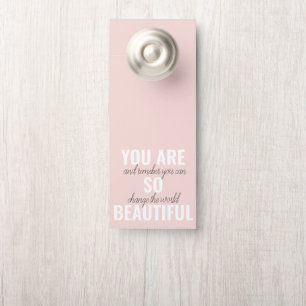 Inspiration Du bist so schön Positives Zitat  Türanhänger