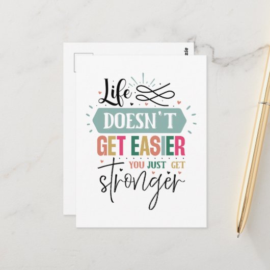 Inspiration, einfache Lebensart Postkarte (Vorderseite/Rückseite Beispiel)