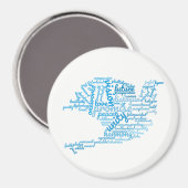 Inspiration Elegant Dove of Peace Tag Cloud Magnet (Vorderseite/Rückseite)