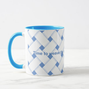 Inspiration Eleganve Weave Muster auf Sky Blue Tasse